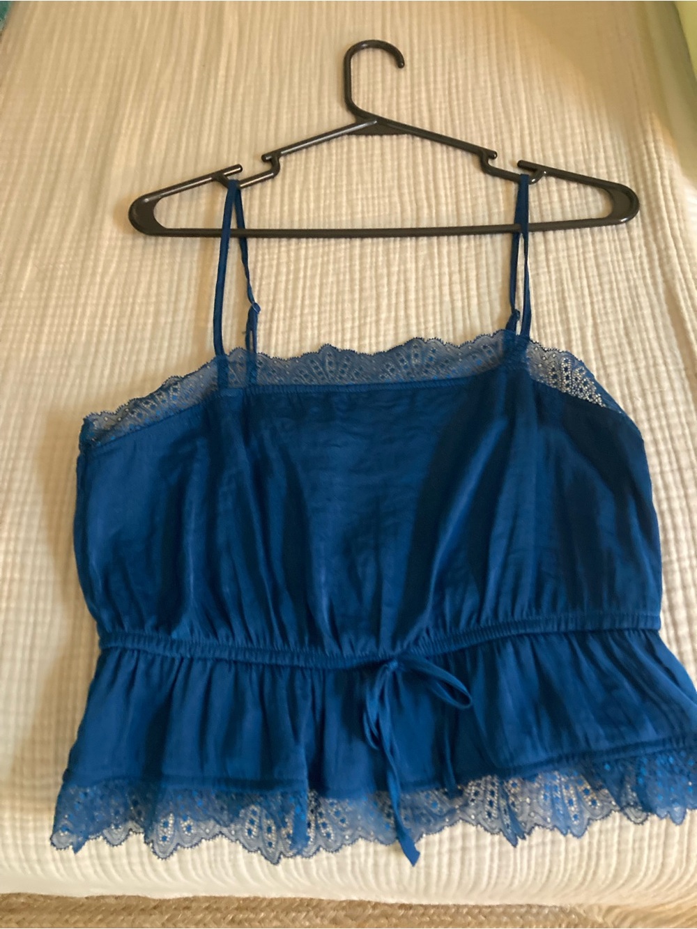 Auden Blue Lace-Trim Cami Tank